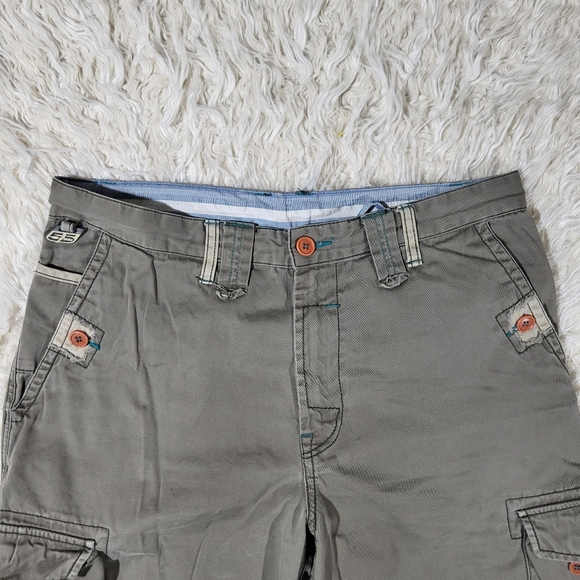 Fifty Five DSL [55DSL] Mens Rare Cargo Shorts Size 32 - Picture 2 of 16